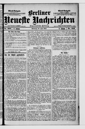 Berliner Neueste Nachrichten vom 10.06.1914