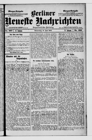 Berliner Neueste Nachrichten vom 11.06.1914