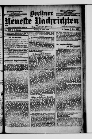 Berliner Neueste Nachrichten vom 15.06.1914