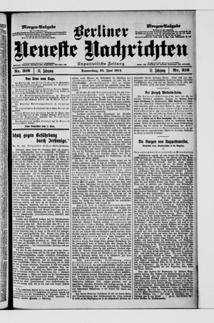 Berliner Neueste Nachrichten vom 25.06.1914