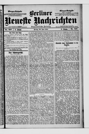 Berliner Neueste Nachrichten vom 26.06.1914