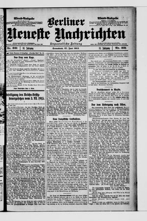 Berliner Neueste Nachrichten vom 27.06.1914