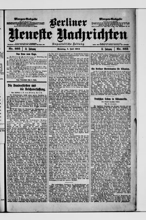 Berliner Neueste Nachrichten vom 05.07.1914