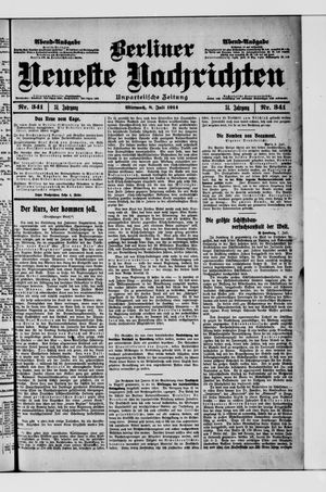 Berliner Neueste Nachrichten vom 08.07.1914