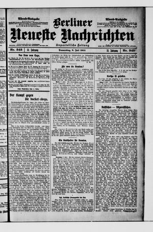 Berliner Neueste Nachrichten vom 09.07.1914