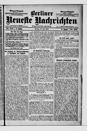 Berliner Neueste Nachrichten vom 10.07.1914