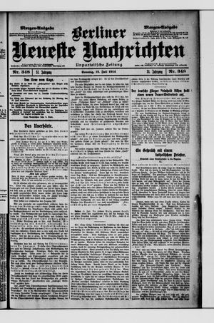 Berliner Neueste Nachrichten vom 12.07.1914