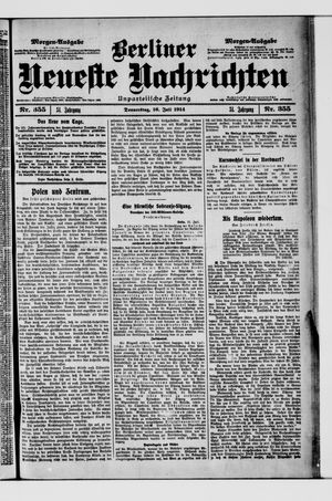 Berliner Neueste Nachrichten vom 16.07.1914