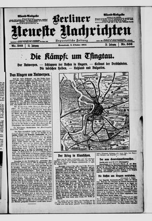 Berliner Neueste Nachrichten vom 03.10.1914