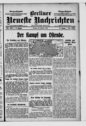 Berliner Neueste Nachrichten vom 16.10.1914