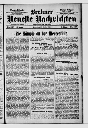 Berliner Neueste Nachrichten vom 22.10.1914