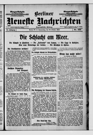 Berliner Neueste Nachrichten vom 29.10.1914