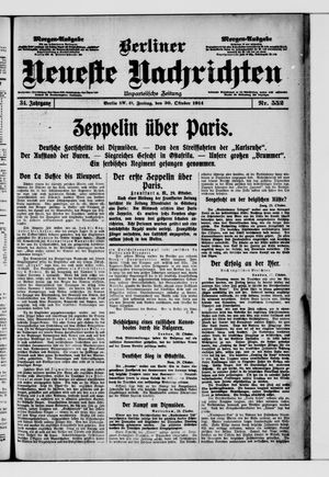 Berliner Neueste Nachrichten vom 30.10.1914
