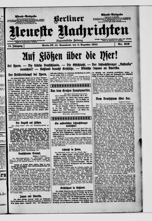 Berliner Neueste Nachrichten vom 05.12.1914