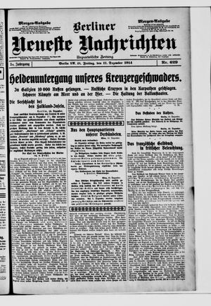 Berliner Neueste Nachrichten vom 11.12.1914