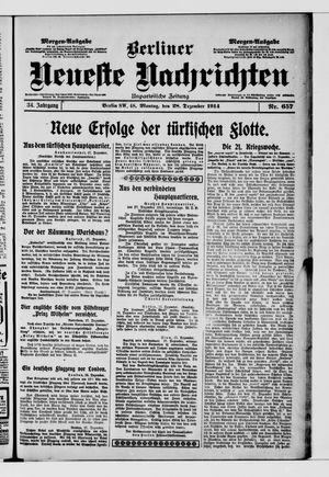 Berliner Neueste Nachrichten vom 28.12.1914