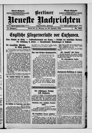 Berliner Neueste Nachrichten vom 28.12.1914