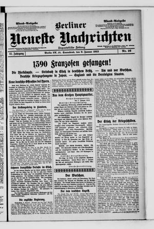 Berliner Neueste Nachrichten vom 09.01.1915