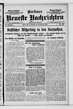 Berliner Neueste Nachrichten vom 29.01.1915