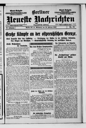 Berliner Neueste Nachrichten vom 10.02.1915