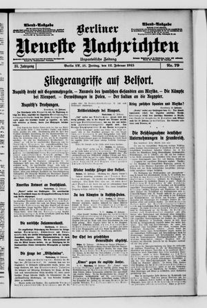Berliner Neueste Nachrichten vom 12.02.1915