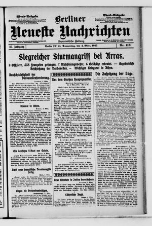 Berliner neueste Nachrichten vom 04.03.1915