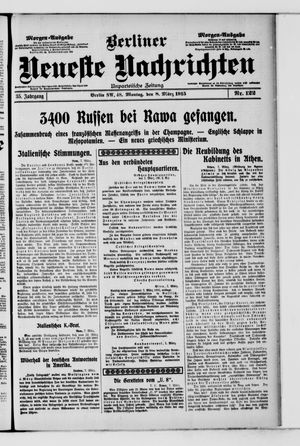 Berliner Neueste Nachrichten vom 08.03.1915