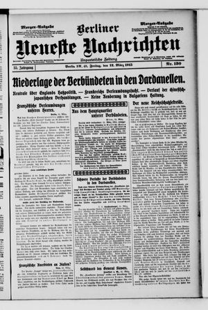 Berliner neueste Nachrichten on Mar 12, 1915