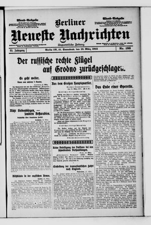 Berliner neueste Nachrichten vom 13.03.1915