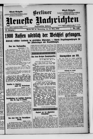 Berliner neueste Nachrichten vom 18.03.1915