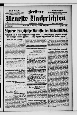 Berliner Neueste Nachrichten vom 23.03.1915