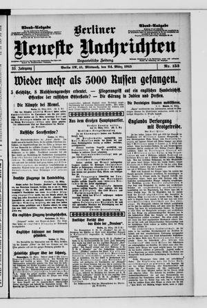 Berliner Neueste Nachrichten on Mar 24, 1915