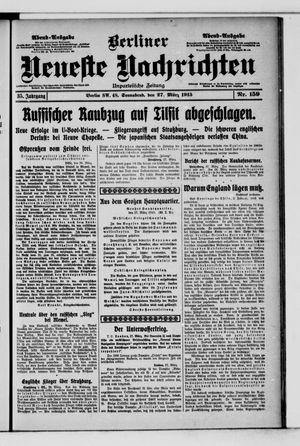 Berliner Neueste Nachrichten vom 27.03.1915