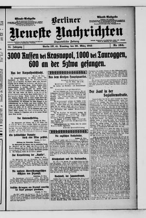 Berliner Neueste Nachrichten on Mar 30, 1915