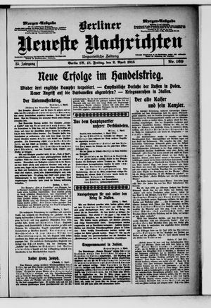 Berliner Neueste Nachrichten vom 02.04.1915