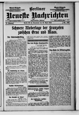 Berliner Neueste Nachrichten vom 10.04.1915