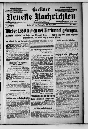 Berliner Neueste Nachrichten vom 12.04.1915
