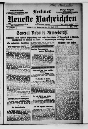Berliner Neueste Nachrichten vom 15.04.1915