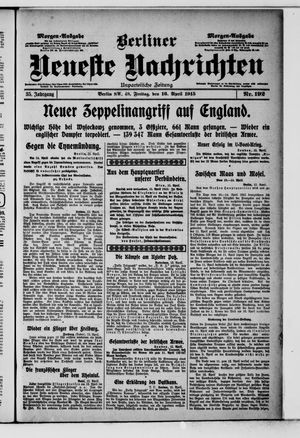 Berliner Neueste Nachrichten on Apr 16, 1915
