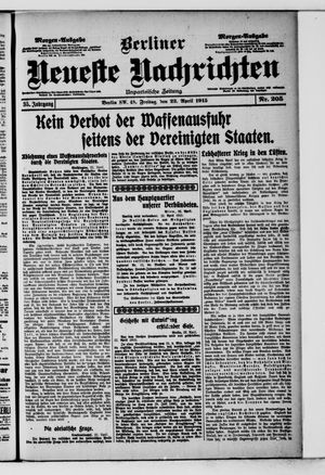 Berliner Neueste Nachrichten on Apr 23, 1915