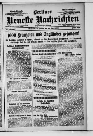 Berliner Neueste Nachrichten on Apr 23, 1915