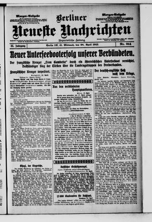 Berliner Neueste Nachrichten vom 28.04.1915
