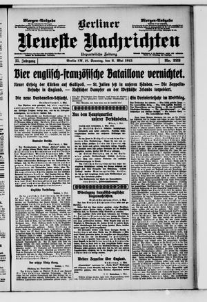 Berliner Neueste Nachrichten vom 02.05.1915