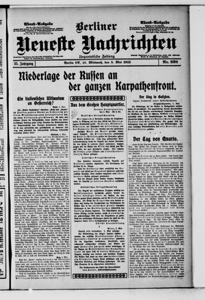Berliner Neueste Nachrichten vom 05.05.1915
