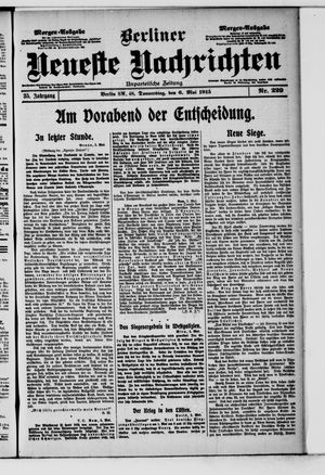Berliner Neueste Nachrichten vom 06.05.1915
