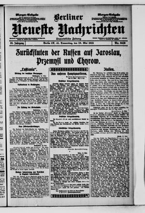 Berliner Neueste Nachrichten vom 13.05.1915