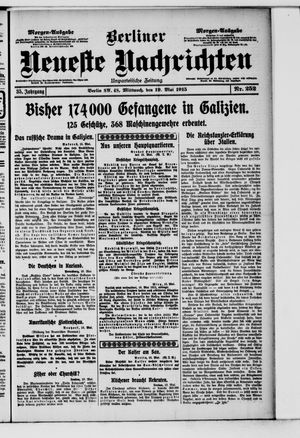 Berliner Neueste Nachrichten vom 19.05.1915
