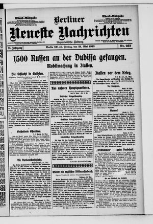 Berliner Neueste Nachrichten vom 21.05.1915