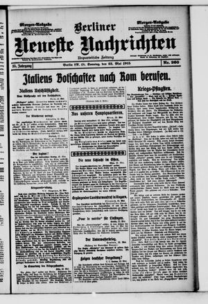 Berliner Neueste Nachrichten vom 23.05.1915