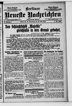 Berliner Neueste Nachrichten vom 27.05.1915